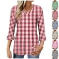thumbnail image 2 of Utoimkio Womens Tops Dressy Business Casual Blouses Cute Soft 3/4 Sleeve Work Shirts Fall Clothes, 2 of 5