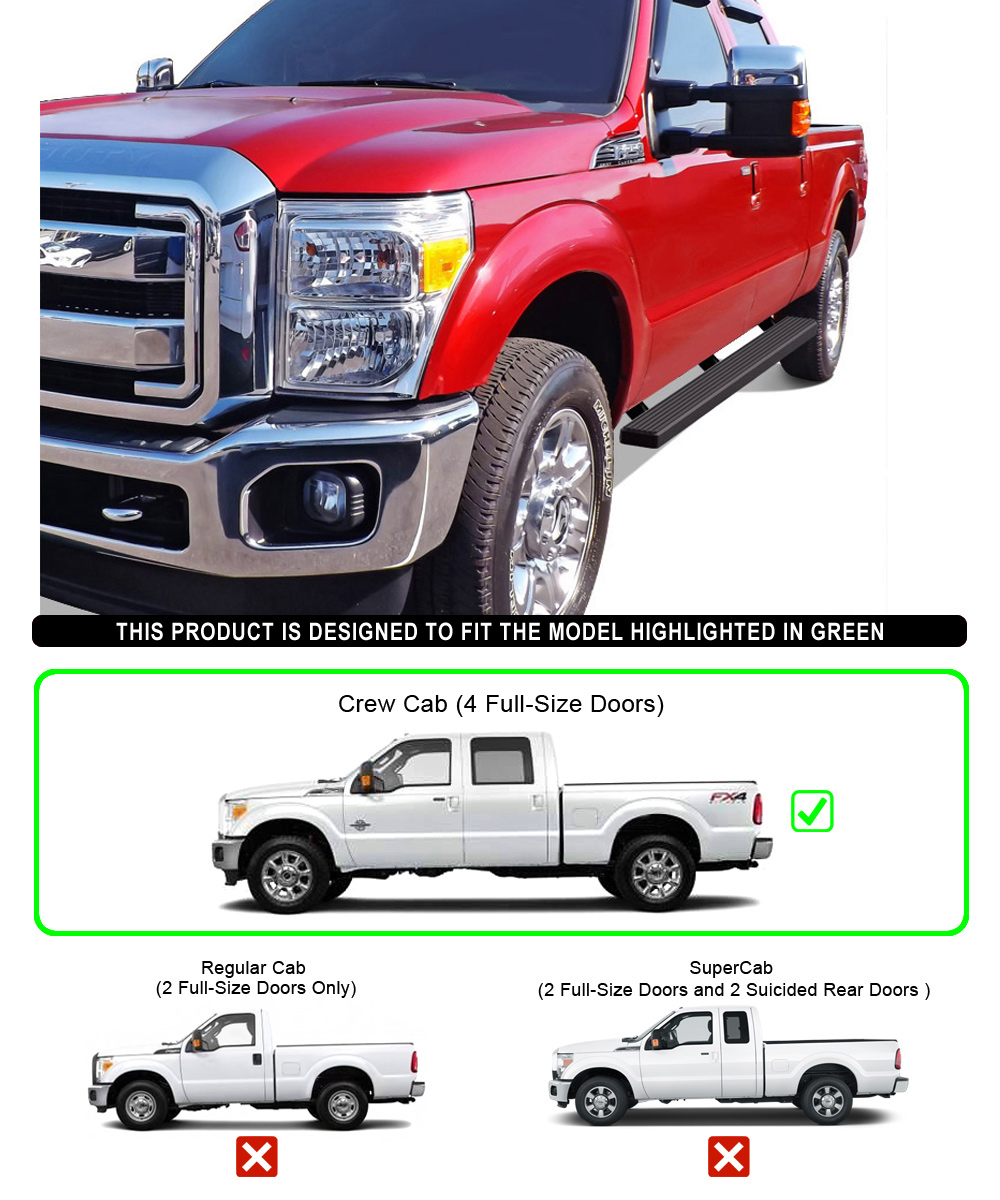 ford f550 super cab on Iboard Running Board For F 250 F 350 Super Duty Crew Cab 4 Full Size Door Walmart Com Walmart Com