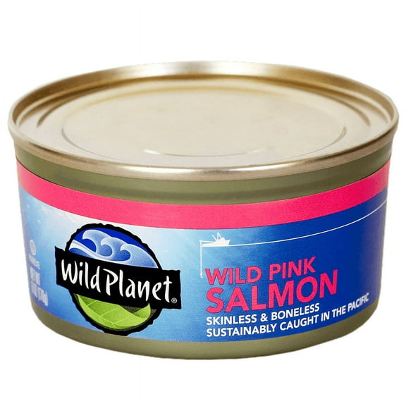 Pack of 12, Wild Planet Wild Pink Salmon, 6 oz