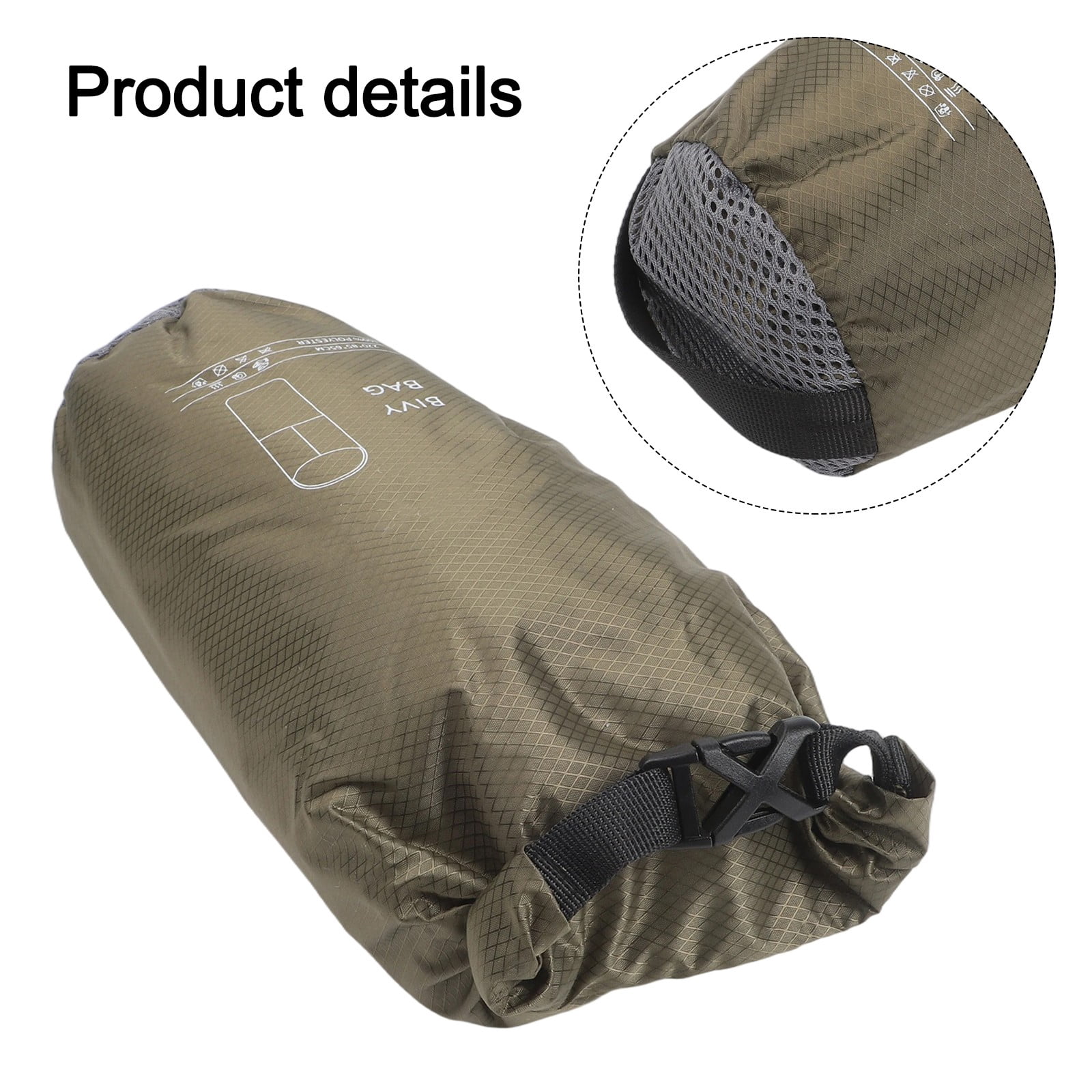 Lightweight Bivy Sack Ventilate Sleeping Bag Reusable for Camping