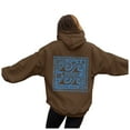 thumbnail image 6 of Xudanell Crew Neck Sweatshirts Women Shell Print Hoodie for Women Cute Hoodies Cute Long Sleeve Graphic Clothes Brown L, 6 of 7