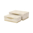 thumbnail image 6 of Zynova Rectangular Box Set - Cream Faux Shagreen, 6 of 13