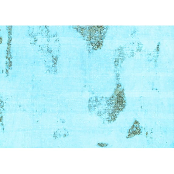 Ahgly Company Indoor Rectangle Solid Light Blue Modern Area Rugs, 2' x 4'