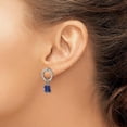 thumbnail image 3 of Chisel Stainless Steel Polished with Lapis Post Dangle Earrings - 27.5mm, 3 of 6