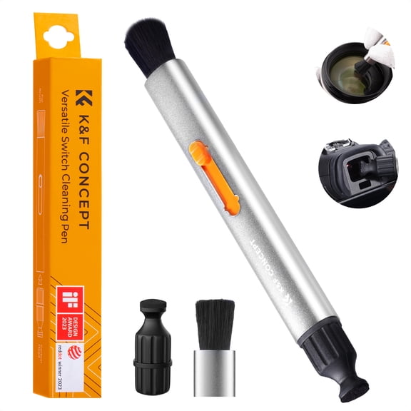 K&F Concept Multifunctional Lens Pen with Aluminum Alloy Pen Body, Carbon Head Camera Lens Brush