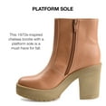 thumbnail image 3 of Journee Collection Womens Riplee Almond Toe Platform Ankle Booties, 3 of 6