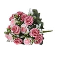 thumbnail image 5 of Rijanmt European Style 15 Bundles Luxury Faux Rose Bouquet,No Fading Artificial Peony Flowers,Faux Floral Bundles With Stem,Vase Floral Arrangements For Home Bridal Wedding Party Table,11.81" H,C, 5 of 7