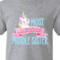 thumbnail image 4 of Inktastic Most Magical Middle Sister- Cute Unicorn Youth T-Shirt, 4 of 5