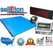 60" x 60" Floor Scale with Printer & Scoreboard Warehouse Industrial 5000 x 1