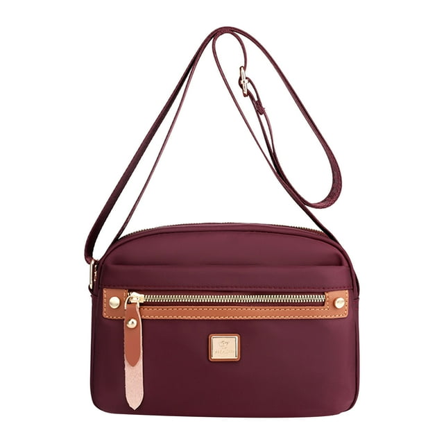 Sac Bandoulière en Nylon, Sac de Voyage Compact, Multiples Poches + Sangle Réglable, Design à la Mode, pour Femmes, Usage Quotidien, Tissu Léger, Résistant à l'Eau, Sac Bandoulière, Bureau-Voyage Akmoler