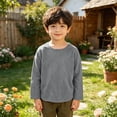 thumbnail image 6 of Ynynloco Kids Boys Long Sleeve Crewneck T-Shirts Tee Tops Fall Fashion Shirt Tops 5-14 Years, 6 of 9