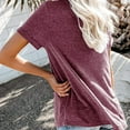 thumbnail image 3 of POINTERTECK Casual Style Loose Short-sleeved Pockets Stitching Solid Color T-shirt Simple Natural Fashion Ladies Set Short Sleeves, 3 of 3