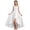 E027-White, variant on Girls Spring Summer Solid Sleeveless Square Neck Dress Spaghetti Strap Casual Long Party Gown for 5-14 Years