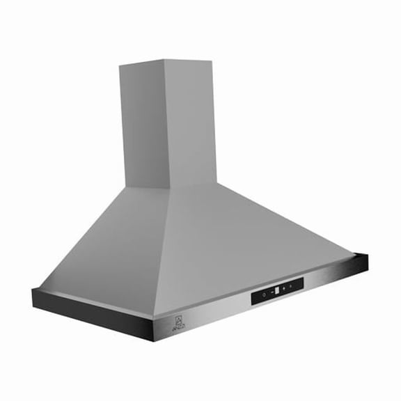 Anzzi RH-AZ0590ESS 36 in. 450 CFM 3-Speed Stainless Steel Wall Mount Convertible Pyramid Residential Range Hood with LED Lamp