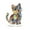 Multicolor, variant on nvzhuang Flat Acrylic Ornament, Colorful Crystal Cat Desktop Decoration for Home Office Present
