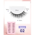 thumbnail image 6 of Half Lashes Natural Corner Eyelashes Wispy Natural Look Clear Band 3/4 Lashes Half-01, 6 of 13