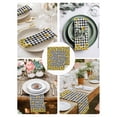 thumbnail image 3 of Yellow Sunflower Cloth Napkins Set of 8 Reusable Dinner Napkins, Summer Bee Floral Black White Plaid Cocktail Napkin Washable Table Napkins for Wedding/Holiday Party/Baby Shower 20"x20", 3 of 7