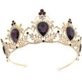 thumbnail image 1 of MasteelfCA 1PC Retro Baroque Crown Rhinestone Crown Hair Accessories for Wedding Festival Party, 1 of 9