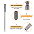 thumbnail image 5 of Uxcell 5pcs TT15 Security Torx Head Screwdriver Bit 4.33" (110mm) Long 1/4" Hex Shank Magnetic Tamper Proof 6 Point Star Screw Driver, 5 of 7