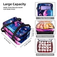thumbnail image 3 of Flamingo Double Layered Insulated Lunch Bag with Two Compartments, Large Capacity, Refrigerated, Hand-Carried - 7.1x11.4x16.1 Inches, 3 of 6