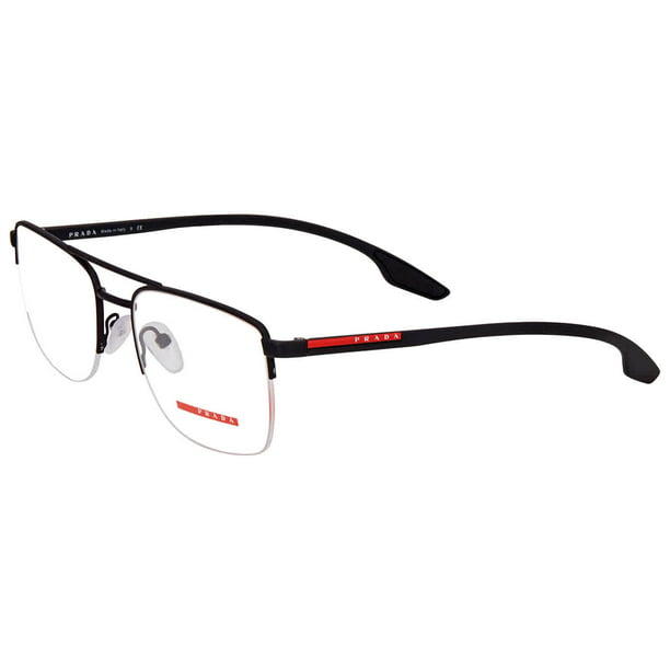 Prada Men's Black Square Eyeglass Frames 0PS 51MV DG01O155 