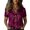 Wine, variant on QASIEATN Women's Retro Shirt Women's Satin Printed Short Sleeved Shirt Vacation Style Shirt