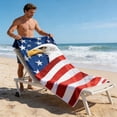 thumbnail image 5 of DefiDgd 55x28inch 4th of July Stars Striped Beach Towel,Soft Lightweight Quick Dry Absorbent Bath Towel for Travel Camping Gym Swimming(C), 5 of 6