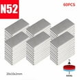 thumbnail image 5 of N52 Neodymium Block Magnets - 20x10x2mm Rare Earth Magnets - 10/20/30/60PCS Pack, 5 of 6