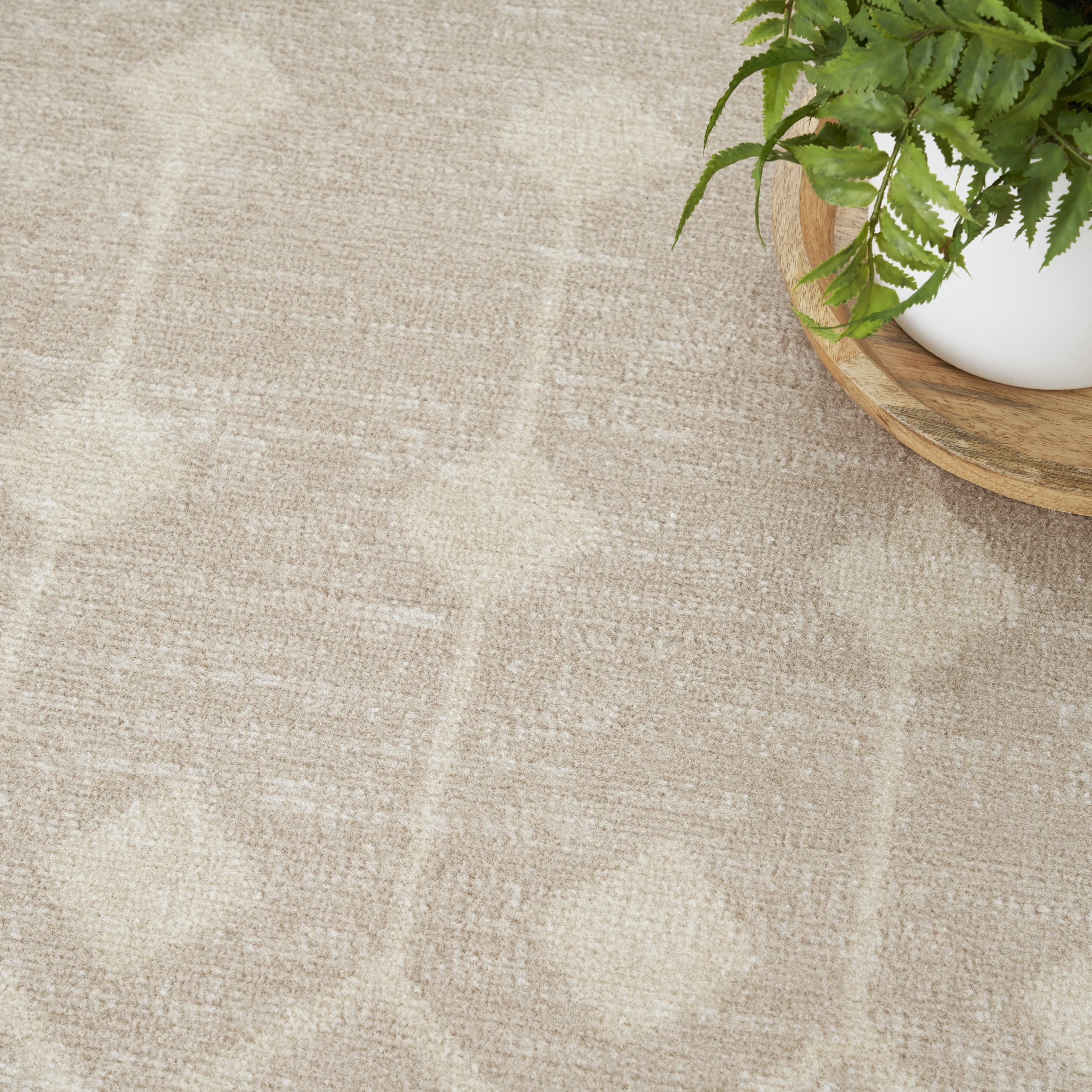 Nourison Grafix 5'3" x Round Beige Bohemian Indoor Rug