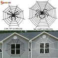 thumbnail image 2 of Spencer Halloween Spider Web Decorations 5FT Giant Round Spider Web & 5FT Fake Large Hairy Spider White Stretch Cobweb Props for Outdoor Indoor Yard Halloween Decor, 2 of 8