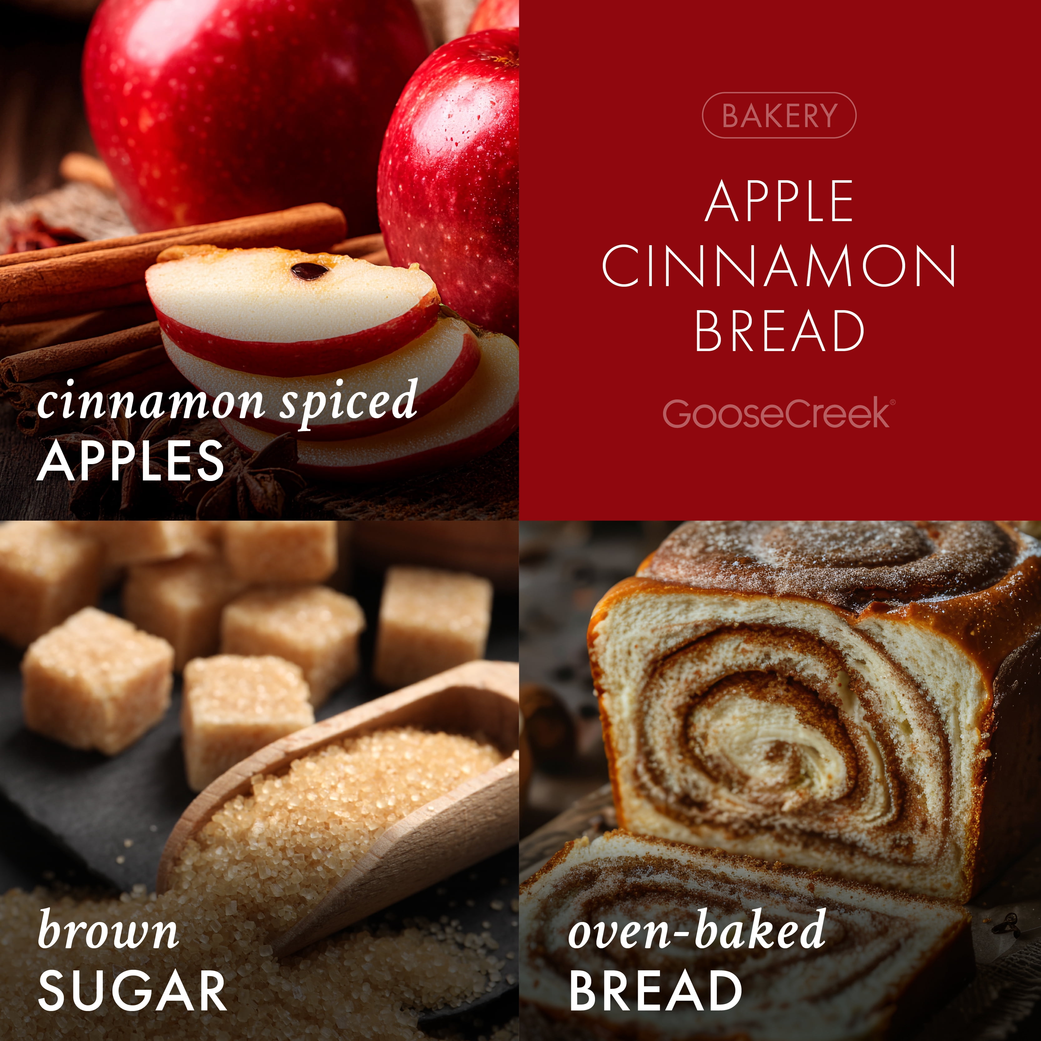 Goose Creek 3-Wick Pillsbury Apple Cinnamon Bread Scented Jar Candle, 14.5oz.