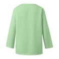 thumbnail image 5 of Trendy Tops for Women Casual Long Sleeve Solid Color V Neck Loose Shirt Blouses for Women, 5 of 8