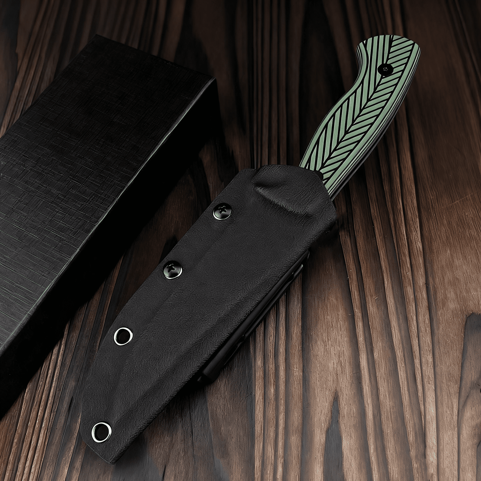 Multi-Purpose Utility Knife for Home Use Green Non-Slip Handle Portable Cutting Tool Kitchen Handheld Light-Duty Cutting Knife with Safety Sheath