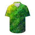 thumbnail image 5 of JURANMO Prime Day Deals Today Mens Casual Button Down Lapel Hawaiian Shirts Novelty Mardi Gras Print Short Sleeve Tee Tops 2025 Carnival Outfits Multicolor L, 5 of 6