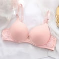 thumbnail image 4 of Xucatan 2 Pcs Bras for Women Floral Embroidered V Neck Seamless Wireless No Underwire Supportive Pushup Bralette Comfortable T Shirt Bra, 4 of 8