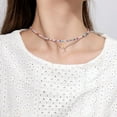 thumbnail image 3 of Kkkded Collier de Perles Colorées Style Bohème Pendentif Alphabet Collier Ajustable - pour Femmes et Filles, Personnalisé, 3 of 7