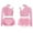Pink, variant on Moggemol Kids Girls Ballet Jazz Dance Outfits Rhinestones One Shoulder Crop Top Feather Briefs Set Blue Green 6