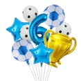 thumbnail image 2 of piezas de globos de aluminio para fútbol, trofeos de oro, decoraciones para fiestas de cumpleaños, juguetes para niños, regalos, suministros para fiestas temáticas de deportes de fútbol para adultos, 2 of 5