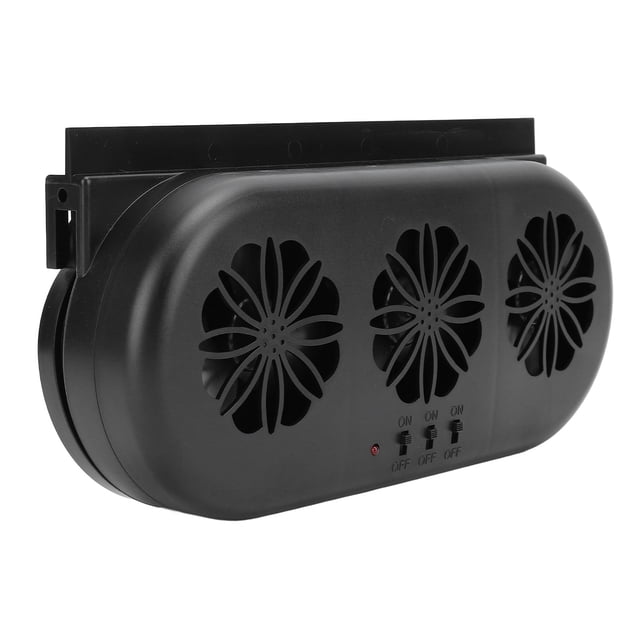 Portable Solar Powered Car Ventilator, Auto Solar Ventilation Fan Efficient Cooling, USB Rotation Car Cooling Fan 5000RPM with Silent Running for Car