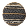 thumbnail image 3 of LR Home Small Over-tufted Striped Indoor Round Pouf, Multi, 18" x 18" x 14", 3 of 4