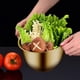 thumbnail image 4 of Stainless Steel Bevel Vegetable Bowl Practical Slanted Lettuce Bucket for Restaurant Large Capacity Salad Holders gold, 4 of 5