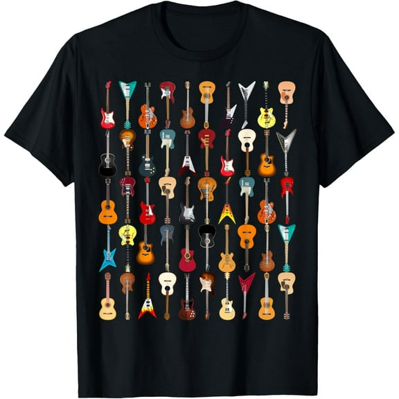 Guitar Musical Instrument Guitar Lover Musician Guitarist T-Shirt men and women can wear,black,white,creative gift
