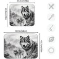 thumbnail image 3 of Wolf Dish Drying Mat, Absorbent Microfiber Pad Protector For Kitchen Counter Top Mat Dish Drainboard 16x18in Home Decor, 3 of 7