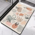 thumbnail image 2 of Pink Boho Abstract Plant Bath Rugs - Non-Slip, Washable 20x32 inch Mat for Bathroom Sink, Tub, Shower Elegance!, 2 of 5