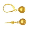 thumbnail image 6 of JewelStop 14K Real Yellow Gold Ball 6mm Dangle Lever Back Earrings, 6 of 7