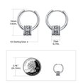 thumbnail image 5 of TANGPOET Viking Runes Bead Hoop Small Earrings for Men Unisex S925 Sterling Silver Huggie Earrings Mens Hypoallergenic Earring for Sensitive Ears, 5 of 6
