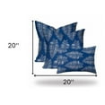 thumbnail image 3 of HomeRoots Blue, White Enveloped Coastal Throw Indoor Outdoor Pillow, 3 of 7
