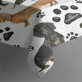 thumbnail image 3 of Dachshund Footprint Rectangle Tablecloth 60"x84",Waterproof Polyester Rectangle Table Cloth, Wipeable Spillproof Polyester Tablecloth for Dining, Camping, Indoor and Outdoor, 3 of 5