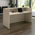 thumbnail image 3 of Arrive 72W x 30D Reception Desk with Shelf in Natural Elm - Engineered Wood, 3 of 7