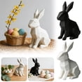 thumbnail image 6 of Rabbit Statue Bunny Decor Geometric Arts Modern Figurine, Easter Table Decor, Large Rabbit Figurines Easter Table Centerpiece Decorative Bunny Sculpture Gift for Home Living Room Decor, 6 of 9